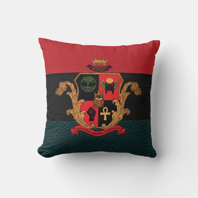 Supreme Royalty Nobility Crest Pillow(Tri,Black) Cushion (Front)