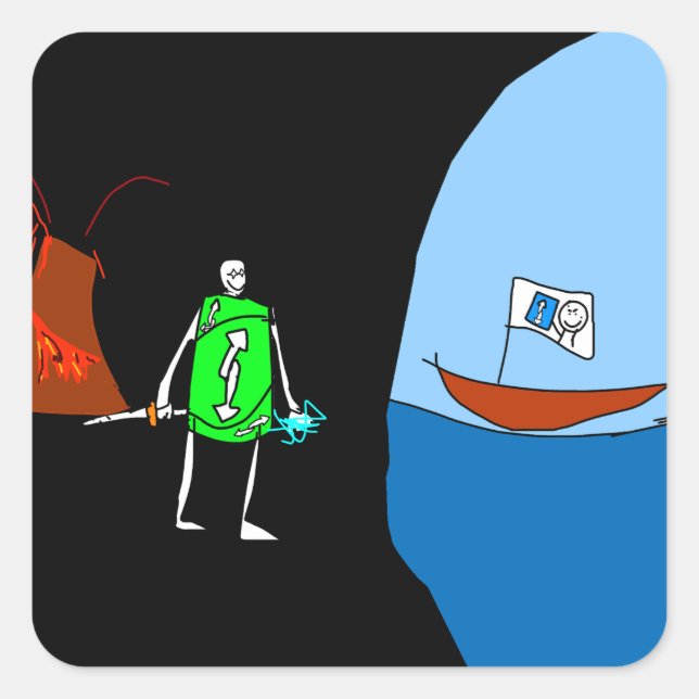 Supreme Square Sticker (Front)