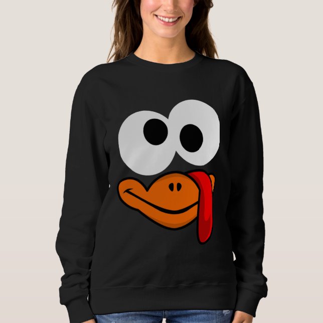 Supreme Turkey Face  Thanksgiving Gobbler Sweatshirt (Front)
