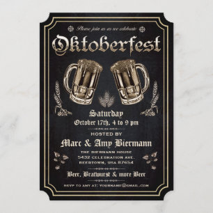 Supreme Vintage Oktoberfest Invitations v.3