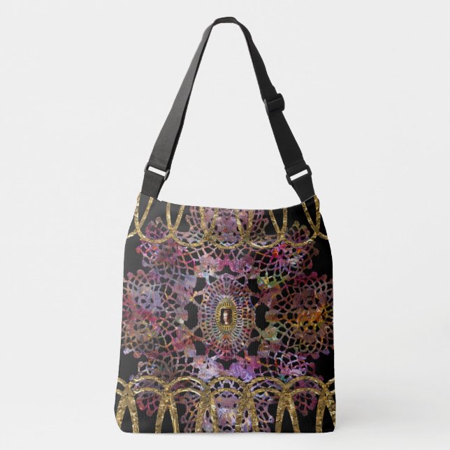 Suprine Cool Girly Baroque Pattern II Crossbody Bag (Front)