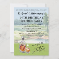 SUPRISE Stylish Golf Humour 30th Birthday Party