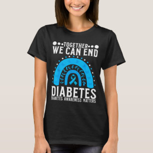 Suprt Diabetes Awareness Month For Diabetes Women T-Shirt