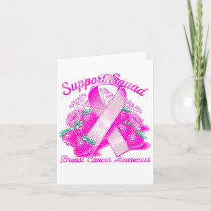 Suprt Squad Breast Cancer Awareness Nk Ribbon Wome Card