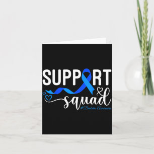 Suprt Squad Type 1 Diabetes Awareness T1d Blue Rib Card