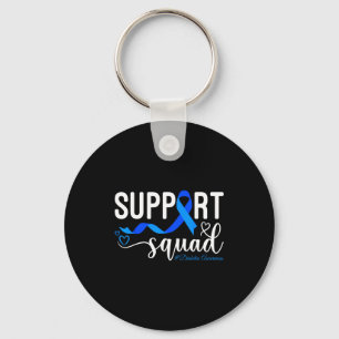 Suprt Squad Type 1 Diabetes Awareness T1d Blue Rib Key Ring