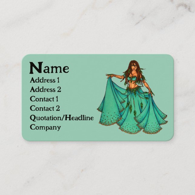 Sura Belly Dancer Business Cards (Front)