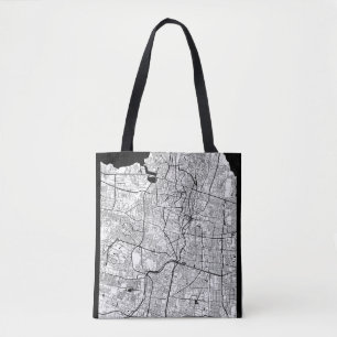 Surabaya Indonesia Map Tote Bag