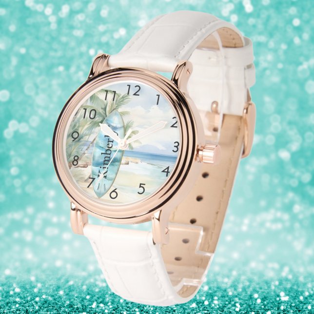 Surboard beach palm trees name watch (Creator Uploaded)