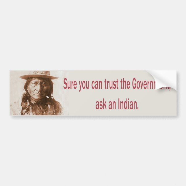 Sure you can trust the government bumper sticker (Front)