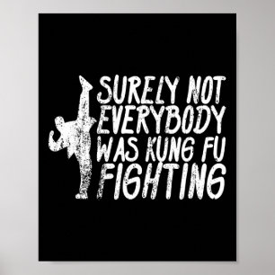 Surely Not Everybody Was Kung Fu Fighting Karate Poster