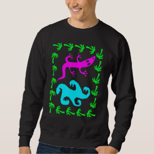 Surf Abstract Vintage Surf Wear 80s Retro Graphic Sweatshirt