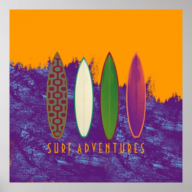 surf adventures, beach decor (Front)
