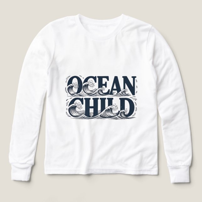 Surf Aesthetic Ocean Child Wave Graphic (Design Front)