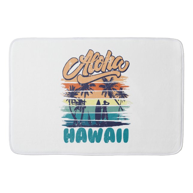Surf - Aloha Hawaii Bath Mat (Front)