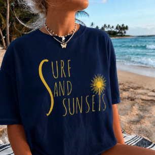 Surf and Sunsets Beach Vibes T-Shirt