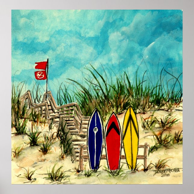 surf art canvas painting print on canvas (Front)