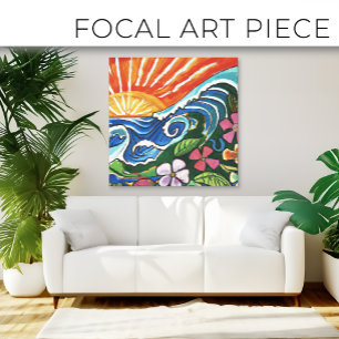 Surf art canvas print