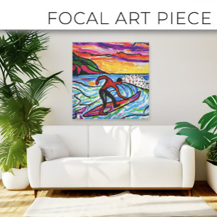 Surf art canvas print