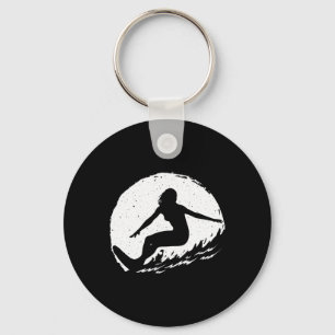 Surf Art For Women Girls Beach Surfer Hawaiian Wav Key Ring