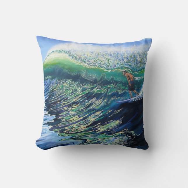 Surf Art Reversible Pillow (Front)