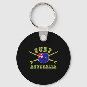 Surf Australia Vintage Surfboards Aussie Flag Surf Key Ring