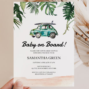 Surf Baby Shower Invitation