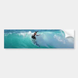 Surf Background Bumper Stickers