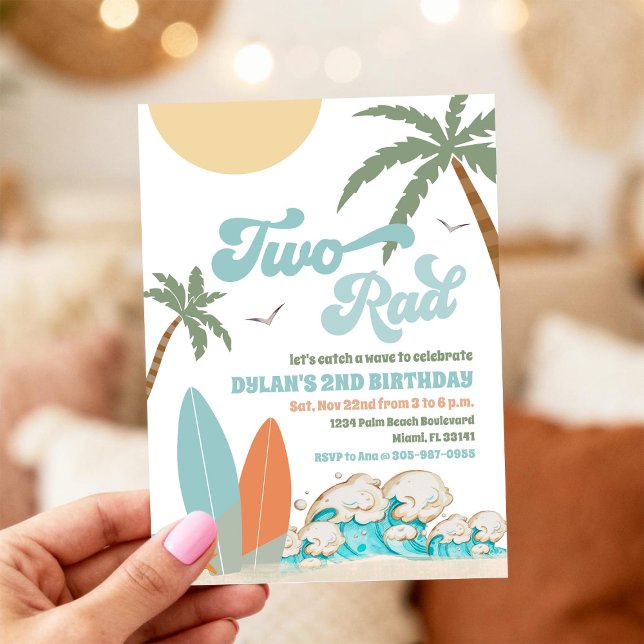 Surf Beach Birthday Party Invitation (Creator Uploaded)