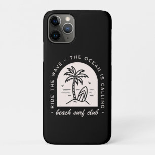 Surf beach club surfing surfer vintage black Case-Mate iPhone case