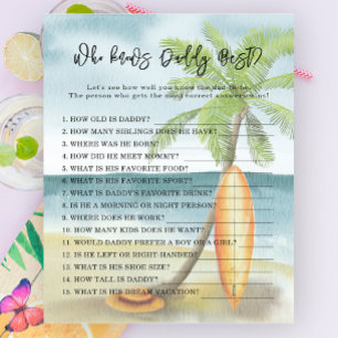 Surf beach -  Game Who knows daddy best