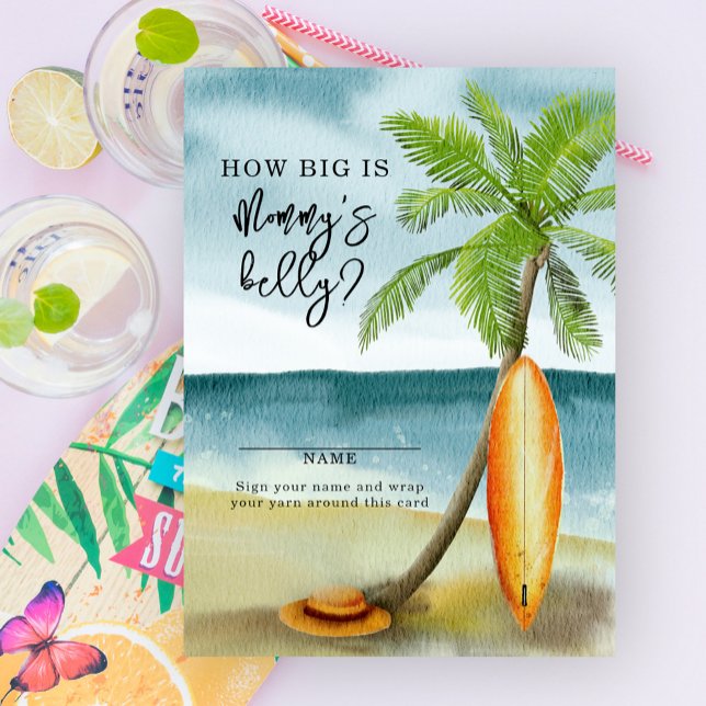 Surf beach - how big is mummy's belly enclosure card (Creator Uploaded)