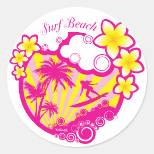 Surf Beach Stickers