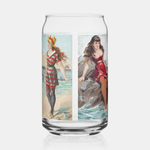 Surf Beauties Can Glass