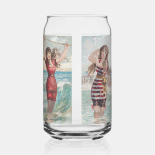 Surf Beauties Can Glass