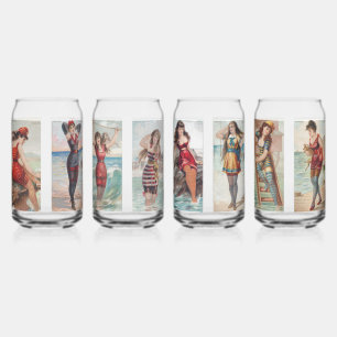 Surf Beauties Can Glass