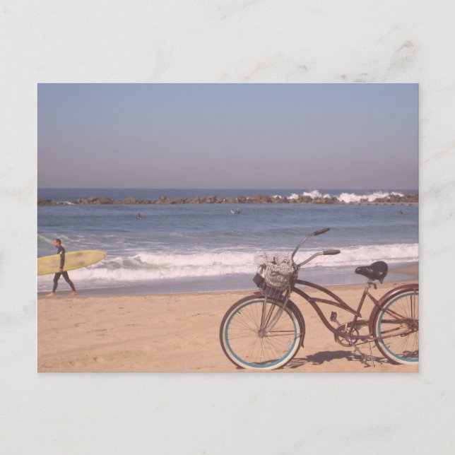 Surf Bicycle California Beach Postcard (Front)