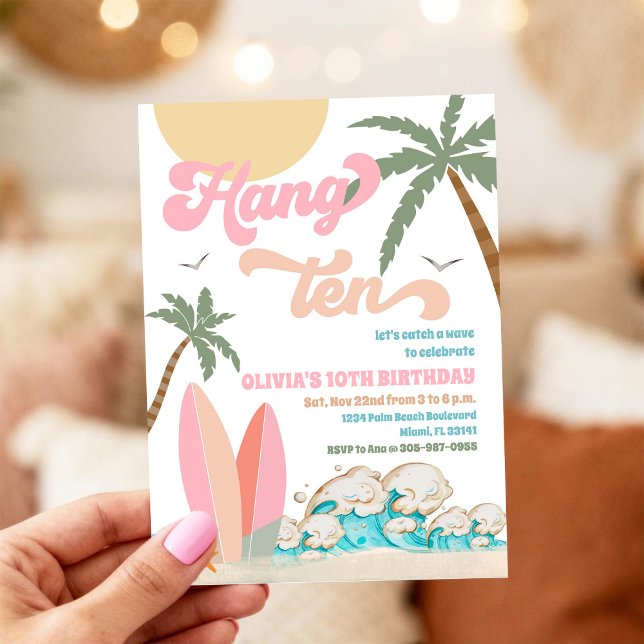 Surf Birthday Party Invitation (Creator Uploaded)
