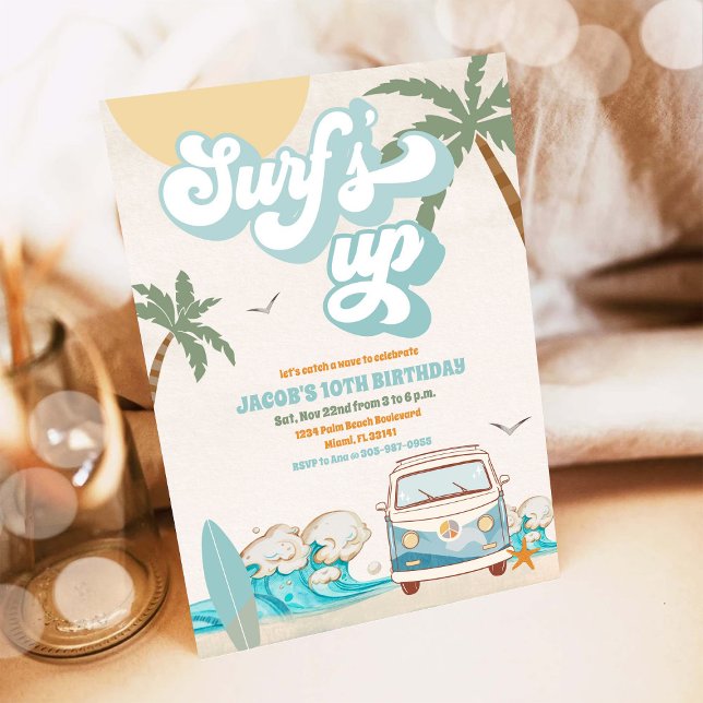 Surf Birthday Party Invitation (Creator Uploaded)