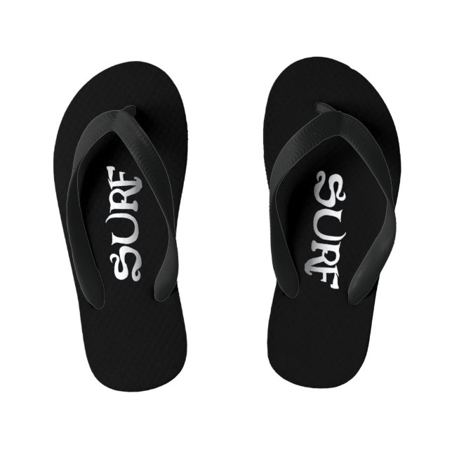Surf black toddler flip flops (Footbed)