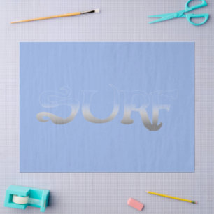 Surf blue fade tissue paper