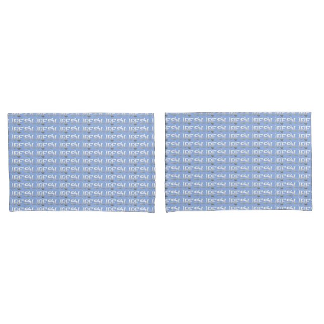 Surf blue standard pillowcases pair (Front-Set)