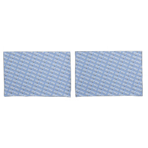 Surf blue tilted standard pillowcases pair