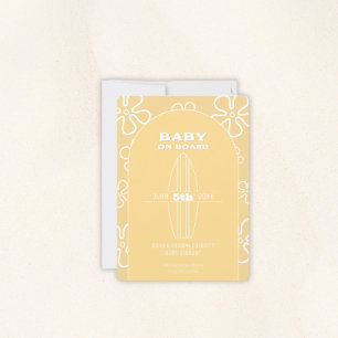 Surf Board Baby Shower - Custom Gender Neutral Invitation