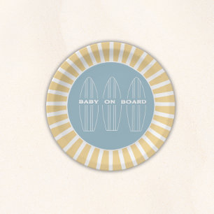 Surf Board Baby Shower - Custom Gender Neutral Paper Plate