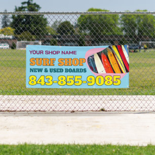Surf Board Shop Custom Banner