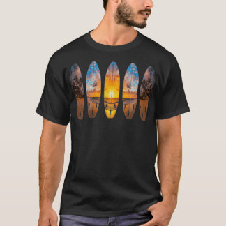 Surf Boards Beach Vacation Surfing Lover Surfer Su T-Shirt