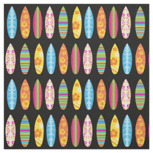 Surf Boards Cute Tropical Beach Sports Fabric