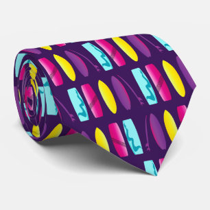 Surf Boards Kiteboarding Fun Beach Patterned Tie