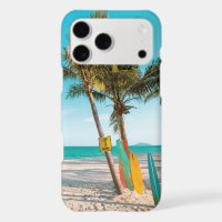 Surf boards on beach throw pillow